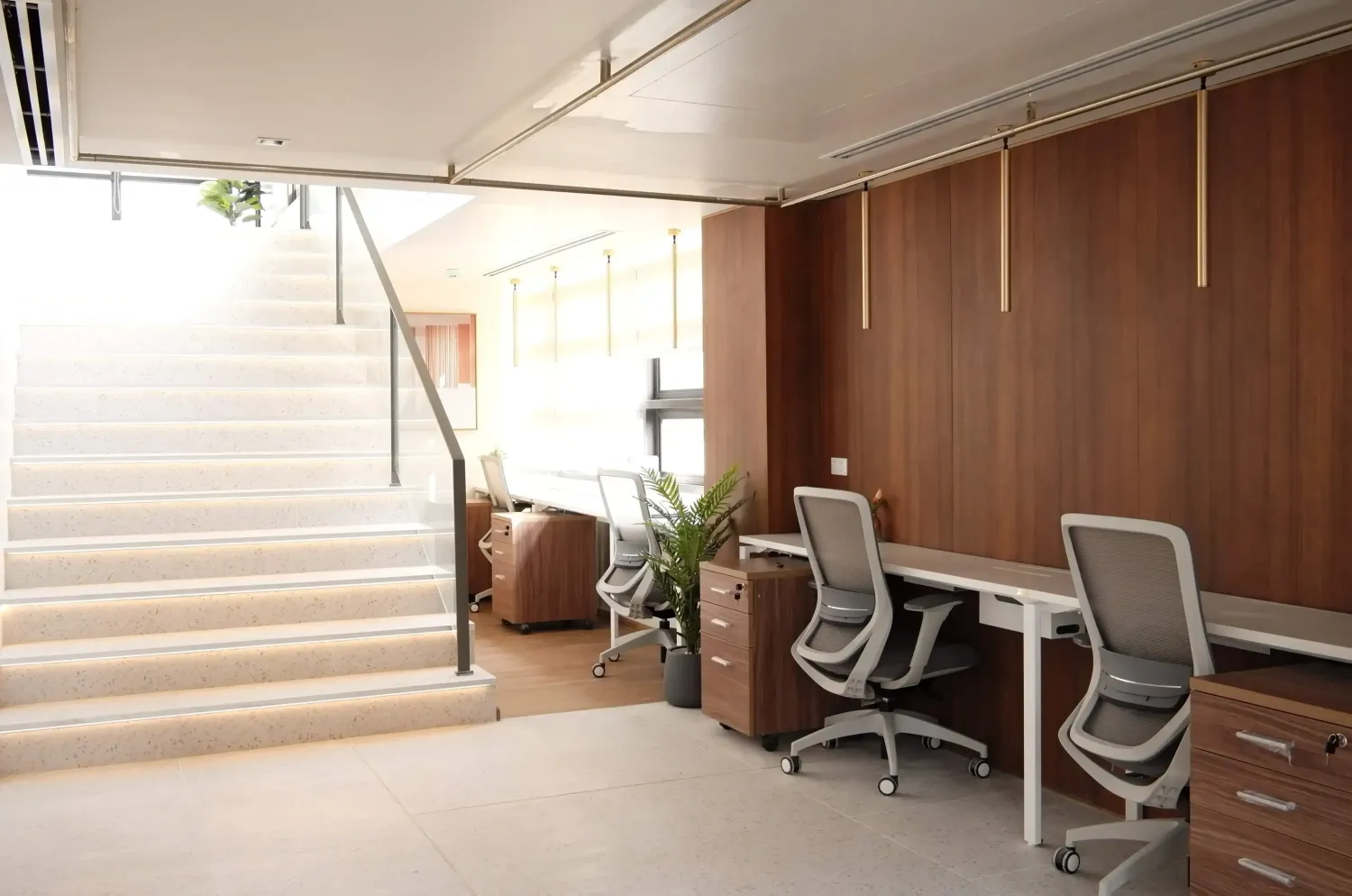 Secure your own personal, permanent desk in a quiet, productive boutique coworking environment. Includes ergonomic seating, secure storage, and 24/7 access options.